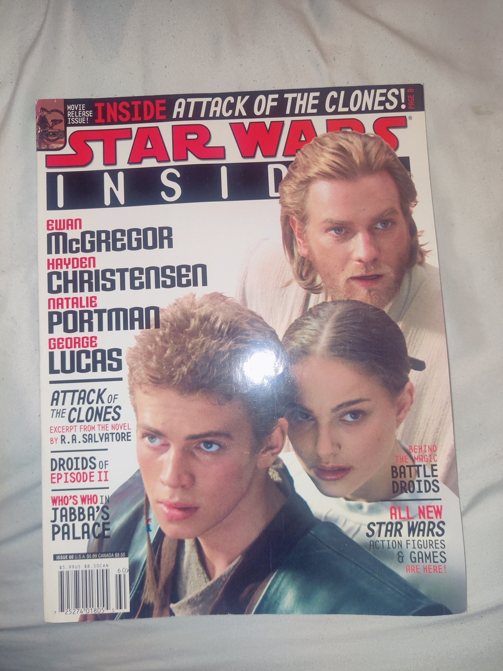 Star Wars Inside Magazine - Red, White, Black Cover Featuring Prequel Cast